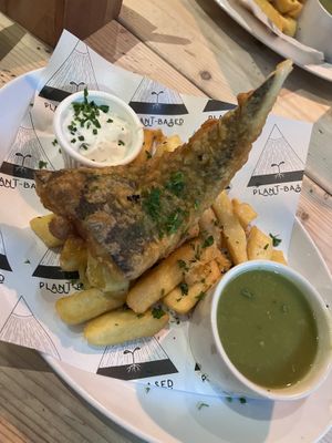 Tofish & chips   at Unity Diner in East London