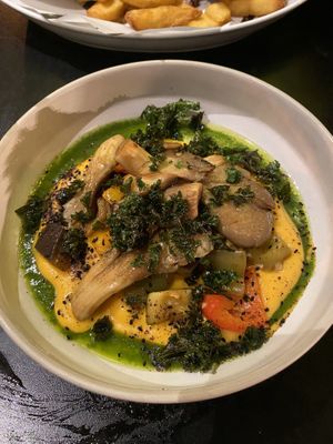 Seared Oyster Mushrooms #Veganuary at Unity Diner in East London