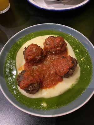 Marinara Meatballs #Veganuary at Unity Diner in East London