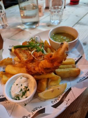 Tofish and chips at Unity Diner in East London