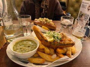 Unity's star dish, the tofish and chips at Unity Diner in East London
