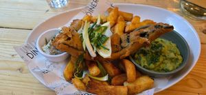 Tofish and chips at Unity Diner in East London