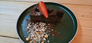 Chocolate torte (gluten free) at Unity Diner in East London