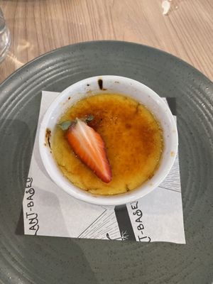 Creme brulee  at Unity Diner in East London