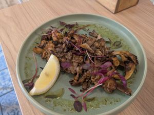 Mushroom skewers at Unity Diner in East London