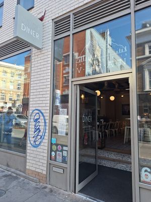 Exterior at Unity Diner in East London