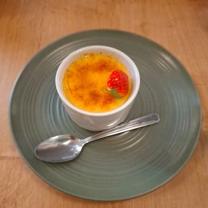 Crème brûlée at Unity Diner in East London