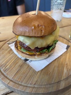 Double Bacon Burger  at Unity Diner in East London