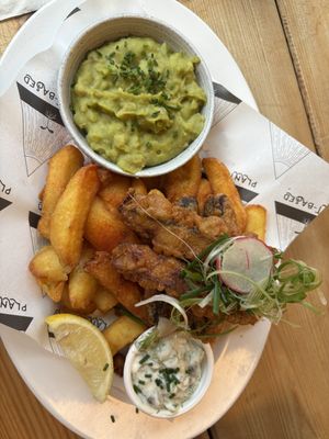 Tofish Goujons & Chips  at Unity Diner in East London