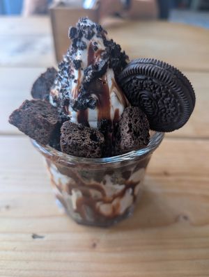 The chocolate overload sundae at Unity Diner in East London