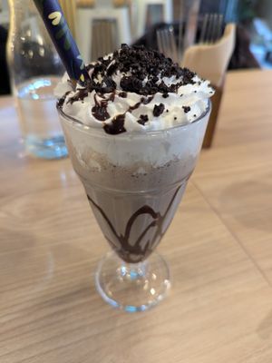 Chocolate Oreo crunch shake at Unity Diner in East London