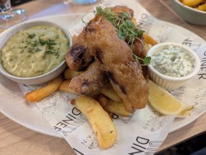 Tofish & chips at Unity Diner in East London