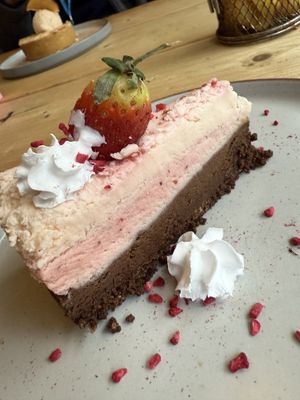 Neapolitan cheesecake 🤤   at Unity Diner in East London