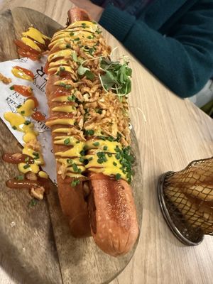 New York hot dog   at Unity Diner in East London