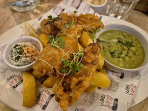 Tofish and chips at Unity Diner in East London