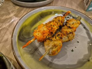 Peri peri chicken skewers at Unity Diner in East London