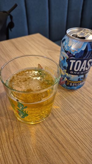 0.5 lager option at Unity Diner in East London