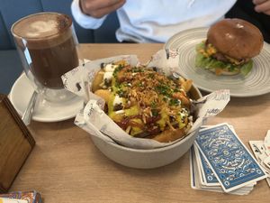 doner loaded fries   at Unity Diner in East London
