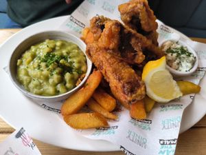 Tofu and chips at Unity Diner in East London