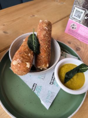 Mozzarella stick at Unity Diner in East London