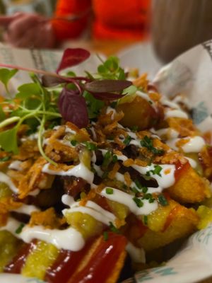 Loaded fries at Unity Diner in East London