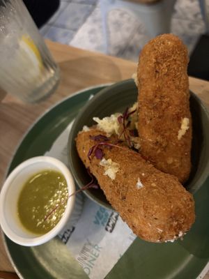 mozz sticks  at Unity Diner in East London