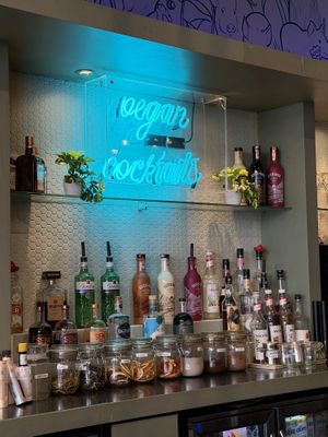 Vegan cocktails   at Unity Diner in East London