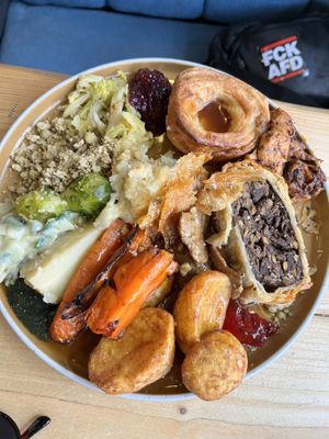 Sunday carvery selection   at Unity Diner in East London