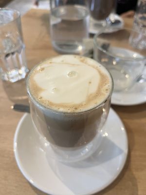 Chai latte  at Unity Diner in East London