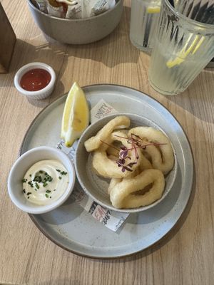 Vegan calamari 😍  at Unity Diner in East London