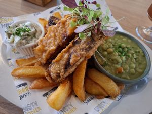 ToFish and Chips at Unity Diner in East London