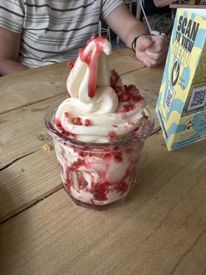 Raspberry Ripple Sundae  at Unity Diner in East London