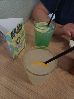Mint & Lime and Pineapple Lemonade at Unity Diner in East London
