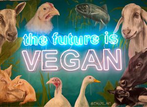 Amazing mural inside. at Unity Diner in East London