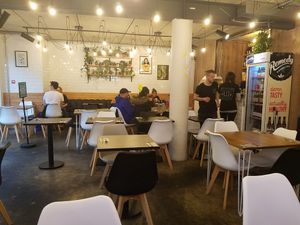 Inside at Unity Diner in East London