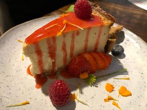 Baked cheesecake  at Unity Diner in East London