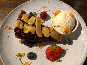 Cherry pie at Unity Diner in East London