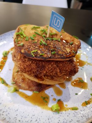 Blurry but yummy at Unity Diner in East London