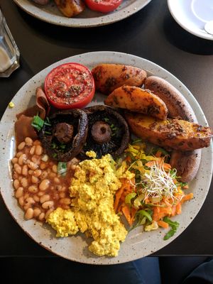 Full english breakfast at Unity Diner in East London