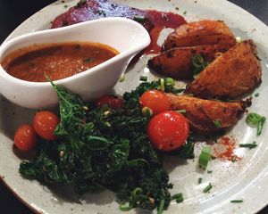 Chickpea & Seitan Steakk at Unity Diner in East London