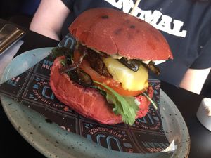 Surge burger at Unity Diner in East London