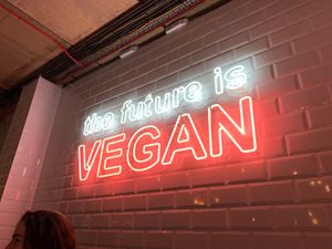 Neon yall at Unity Diner in East London