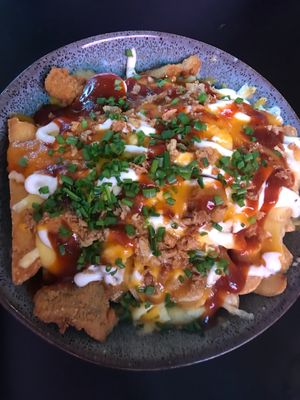Dirty loaded fries  at Unity Diner in East London