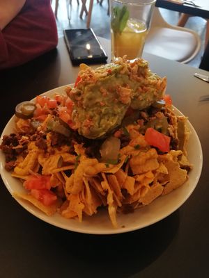 Dirty nachos...so highly recommended! Huge and tasty at Unity Diner in East London