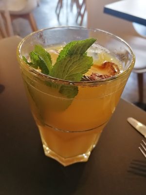 Fresh Pineapple juice at Unity Diner in East London