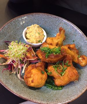 Cauliflower Wings! at Unity Diner in East London