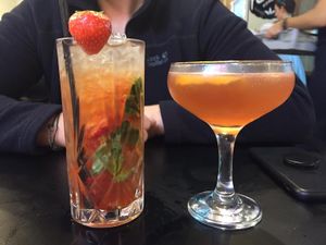 Drinks  at Unity Diner in East London