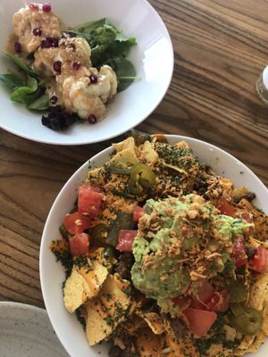 Florets and nachos  at Unity Diner in East London