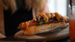 hot dog at Unity Diner in East London