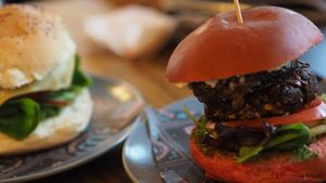 burgers at Unity Diner in East London